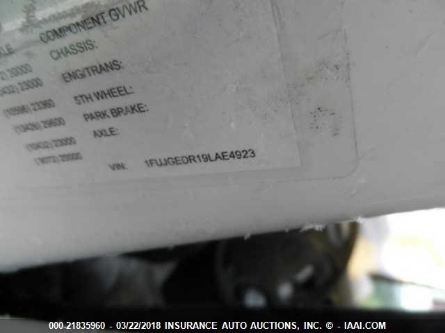 1FUJGEDR19LAE4923 - 2009 FREIGHTLINER CASCADIA 125  WHITE photo 9