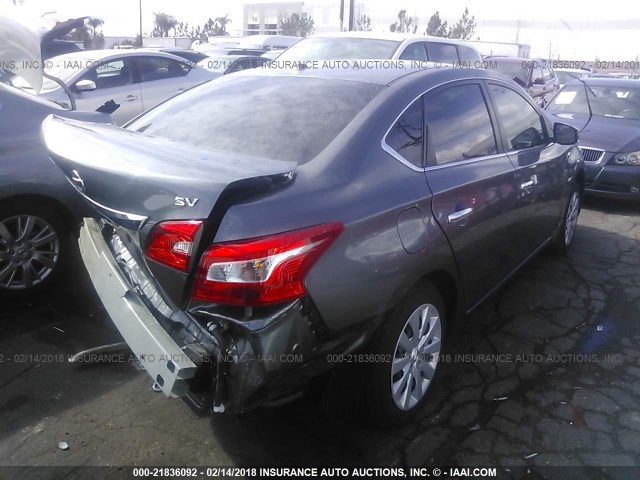 3N1AB7AP8HL720828 - 2017 NISSAN SENTRA S/SV/SR/SL GRAY photo 4