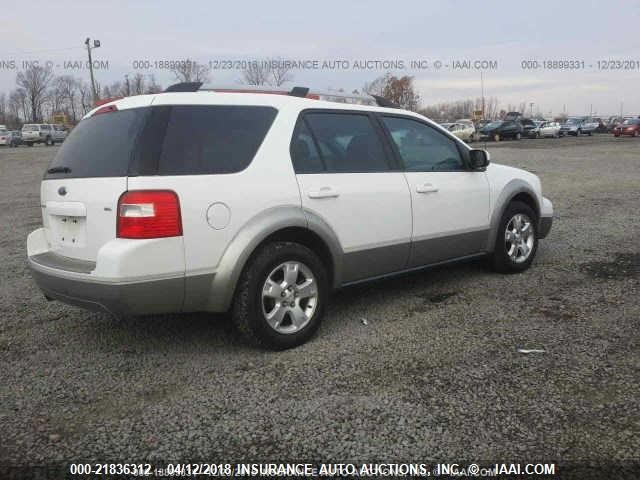 1FMDK02157GA07007 - 2007 FORD FREESTYLE SEL WHITE photo 4