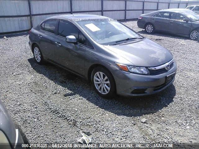 2HGFB2F99CH531057 - 2012 HONDA CIVIC EXL GRAY photo 1