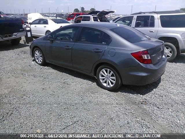 2HGFB2F99CH531057 - 2012 HONDA CIVIC EXL GRAY photo 3