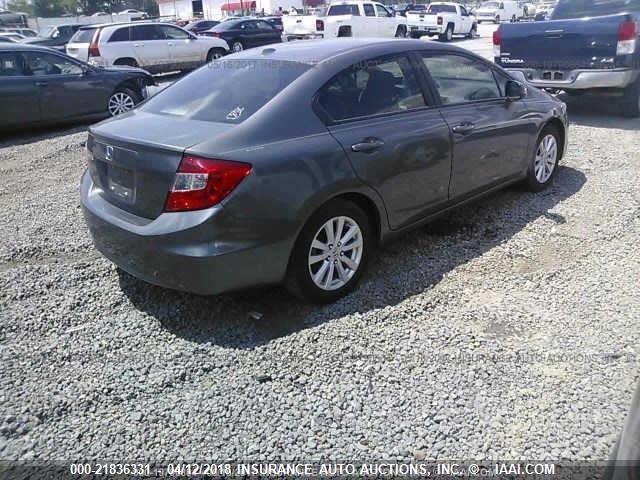 2HGFB2F99CH531057 - 2012 HONDA CIVIC EXL GRAY photo 4