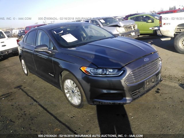 3FA6P0LU9DR178344 - 2013 FORD FUSION SE HYBRID GRAY photo 1