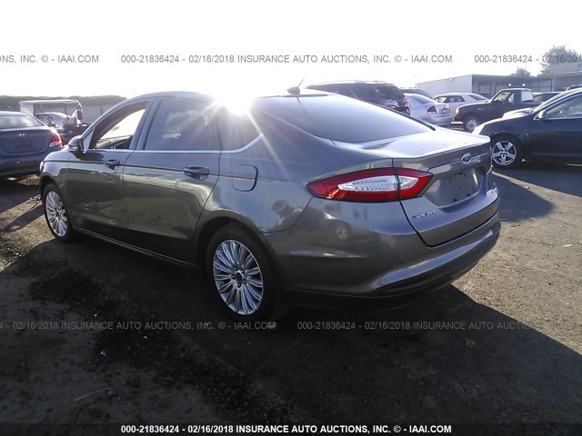 3FA6P0LU9DR178344 - 2013 FORD FUSION SE HYBRID GRAY photo 3