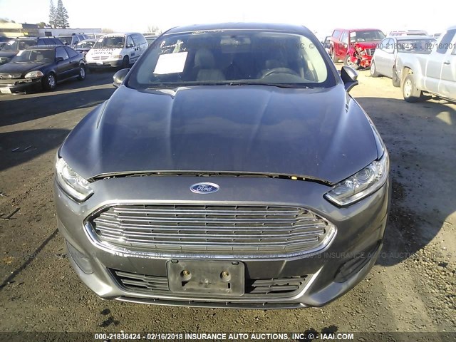 3FA6P0LU9DR178344 - 2013 FORD FUSION SE HYBRID GRAY photo 6