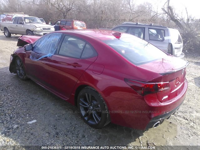 19UUB3F6XJA006295 - 2018 ACURA TLX TECH+A/TCH+AR RED photo 3