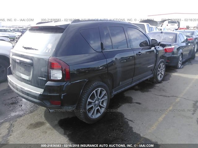 1C4NJDCB5ED924778 - 2014 JEEP COMPASS LIMITED BLACK photo 4