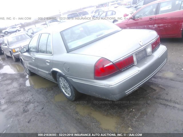 2MEFM74W7YX635492 - 2000 MERCURY GRAND MARQUIS GS GRAY photo 3