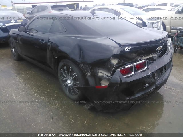 2G1FA1E36C9204580 - 2012 CHEVROLET CAMARO LS BLACK photo 3