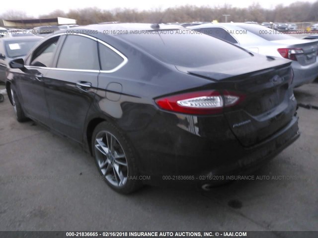 3FA6P0K93FR126854 - 2015 FORD FUSION TITANIUM BLACK photo 3