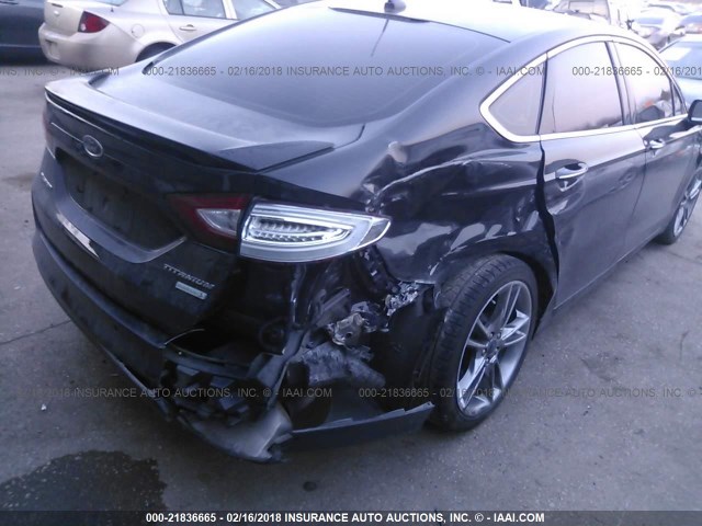 3FA6P0K93FR126854 - 2015 FORD FUSION TITANIUM BLACK photo 6