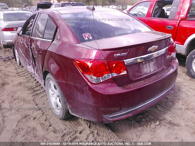 1G1PE5SB9G7144314 - 2016 CHEVROLET CRUZE LIMITED LT MAROON photo 3