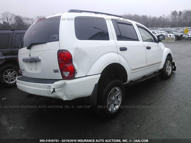 1D8HB58D85F592335 - 2005 DODGE DURANGO LIMITED WHITE photo 4