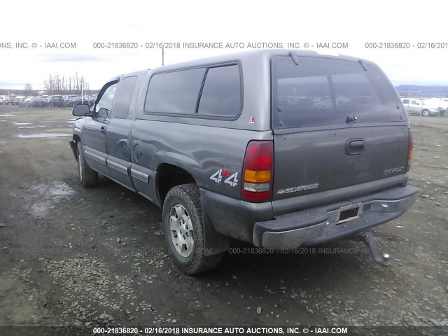 1GCEK19V0YE258019 - 2000 CHEVROLET SILVERADO K1500 GRAY photo 3