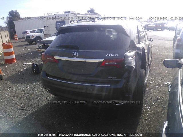 5FRYD4H4XGB021034 - 2016 ACURA MDX TECHNOLOGY BLACK photo 4