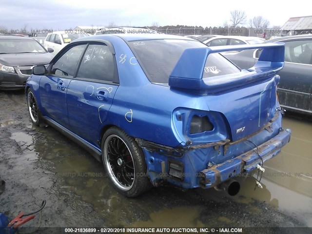 JF1GD29624G501464 - 2004 SUBARU IMPREZA WRX BLUE photo 3