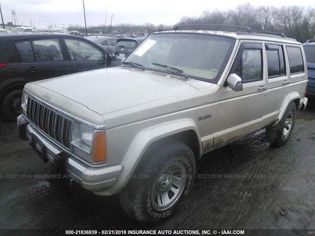 1J4FJ78S9TL159733 - 1996 JEEP CHEROKEE COUNTRY TAN photo 2