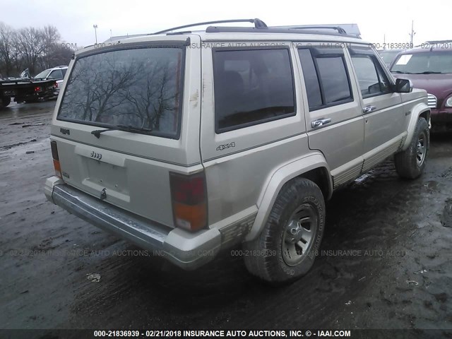 1J4FJ78S9TL159733 - 1996 JEEP CHEROKEE COUNTRY TAN photo 4