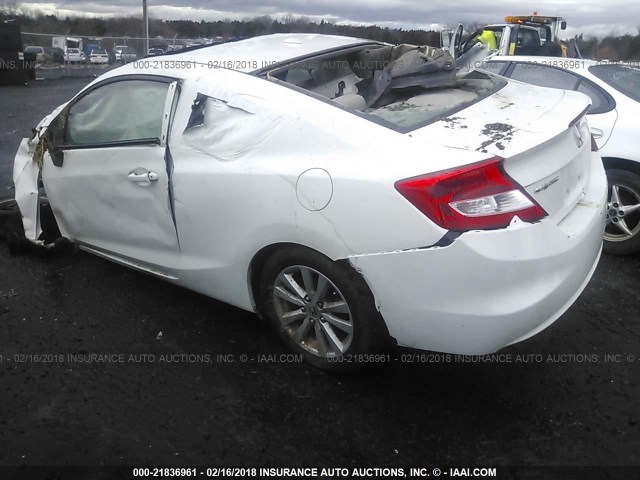 2HGFG3B06CH506826 - 2012 HONDA CIVIC EXL WHITE photo 3