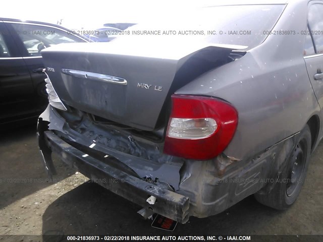 JTDBE32K940284650 - 2004 TOYOTA CAMRY LE/XLE GRAY photo 6