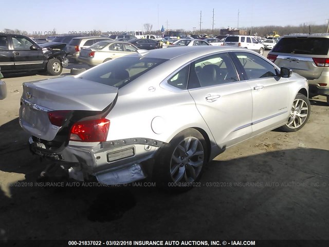 2G1145S32G9184332 - 2016 CHEVROLET IMPALA LTZ SILVER photo 4