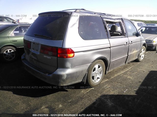 2HKRL1869YH624116 - 2000 HONDA ODYSSEY EX GRAY photo 4