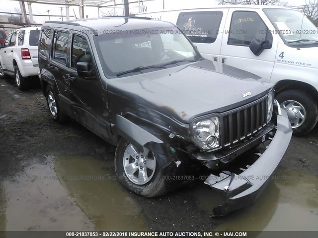 1C4PJMAKXCW199966 - 2012 JEEP LIBERTY SPORT GRAY photo 1