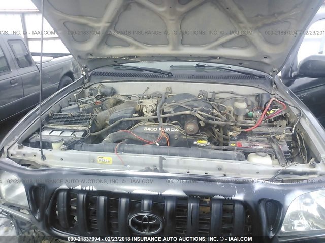 5TEHN72N32Z072450 - 2002 TOYOTA TACOMA DOUBLE CAB 灰色 照片 10