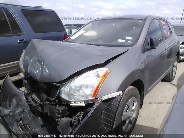 JN8AS5MT8DW042357 - 2013 NISSAN ROGUE S/SV GRAY photo 2