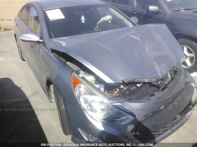 KMHEC4A46FA127369 - 2015 HYUNDAI SONATA HYBRID/LIMITED SILVER photo 1