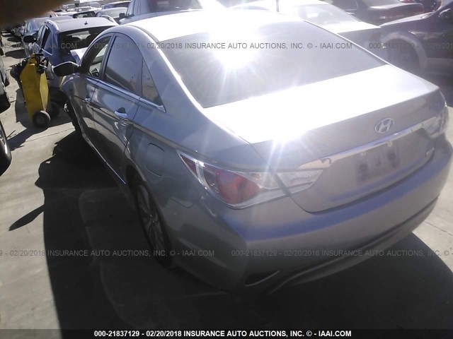 KMHEC4A46FA127369 - 2015 HYUNDAI SONATA HYBRID/LIMITED SILVER photo 3