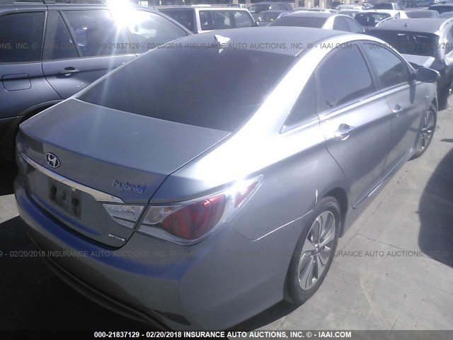 KMHEC4A46FA127369 - 2015 HYUNDAI SONATA HYBRID/LIMITED SILVER photo 4