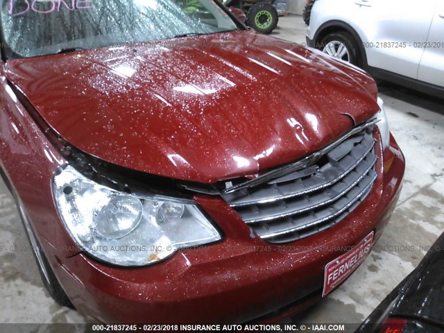 1C3LC46K77N541469 - 2007 CHRYSLER SEBRING RED photo 6