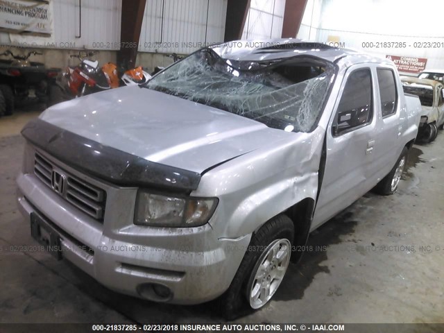 2HJYK16528H519687 - 2008 HONDA RIDGELINE RTL SILVER photo 2