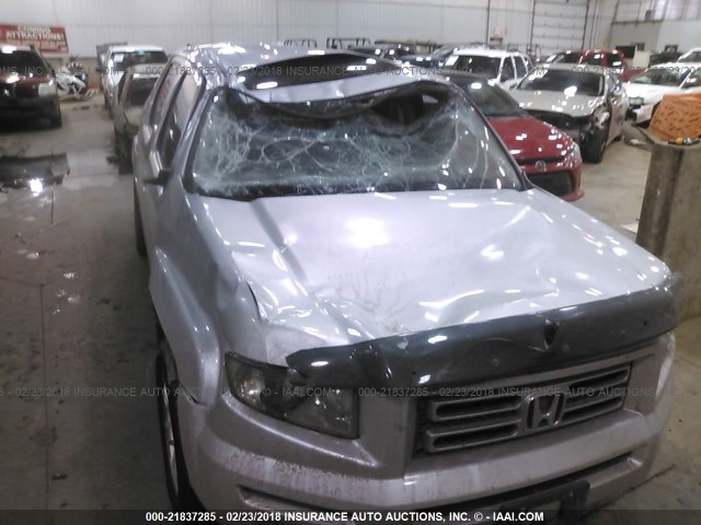 2HJYK16528H519687 - 2008 HONDA RIDGELINE RTL SILVER photo 6