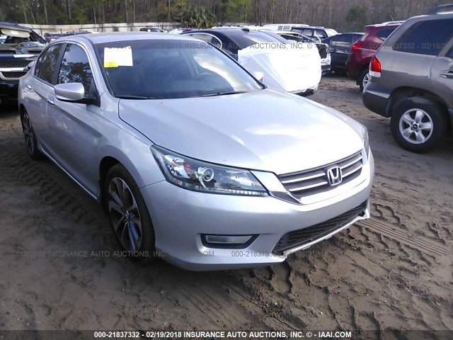 1HGCR2F52DA033066 - 2013 HONDA ACCORD SPORT SILVER photo 1