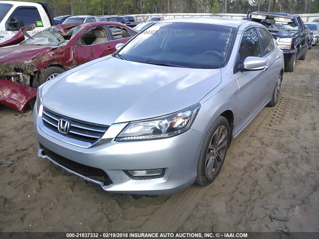 1HGCR2F52DA033066 - 2013 HONDA ACCORD SPORT SILVER photo 2