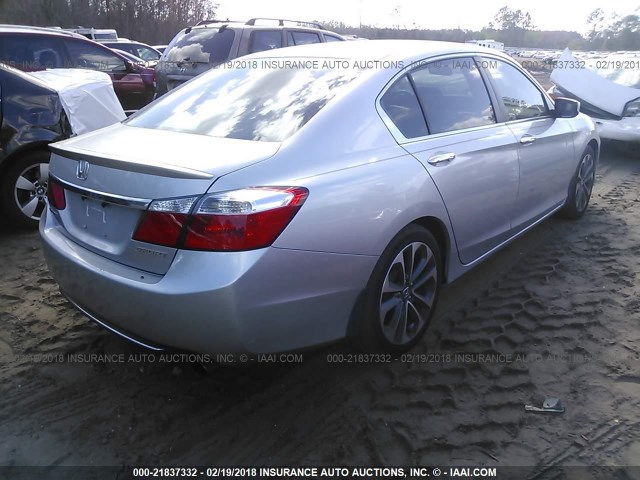 1HGCR2F52DA033066 - 2013 HONDA ACCORD SPORT 银色 照片 4