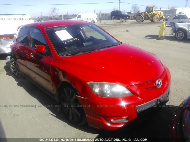 JM1BK34M981157100 - 2008 MAZDA SPEED 3 RED photo 1