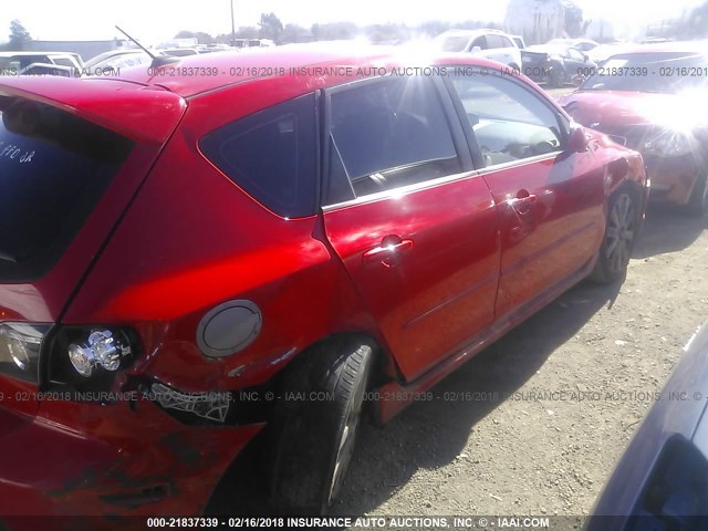 JM1BK34M981157100 - 2008 MAZDA SPEED 3 RED photo 6