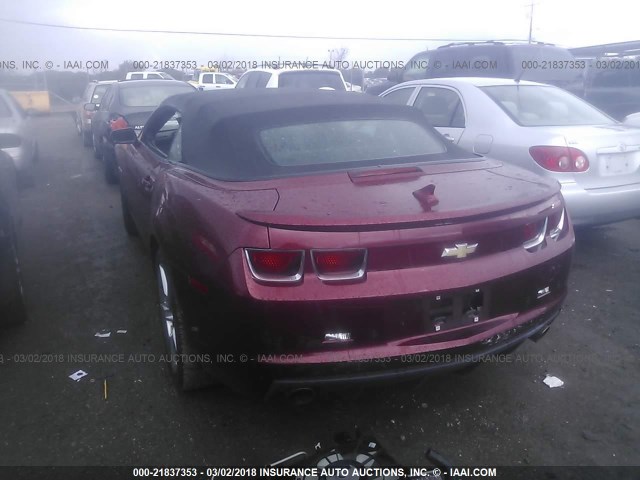 2G1FK3DJ0B9155822 - 2011 CHEVROLET CAMARO 2SS RED photo 3