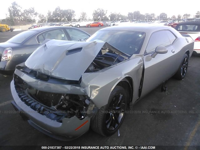 2C3CDZAG4HH598459 - 2017 DODGE CHALLENGER SXT GRAY photo 2