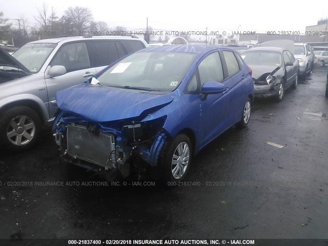 JHMGK5H5XGX019726 - 2016 HONDA FIT LX BLUE photo 2