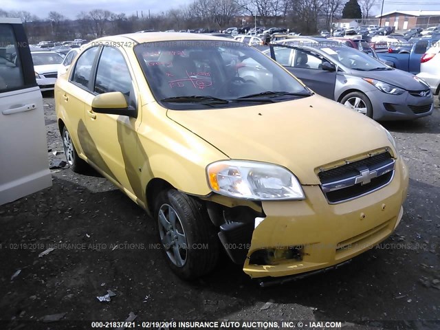 KL1TD56E59B319422 - 2009 CHEVROLET AVEO LS/LT YELLOW photo 1