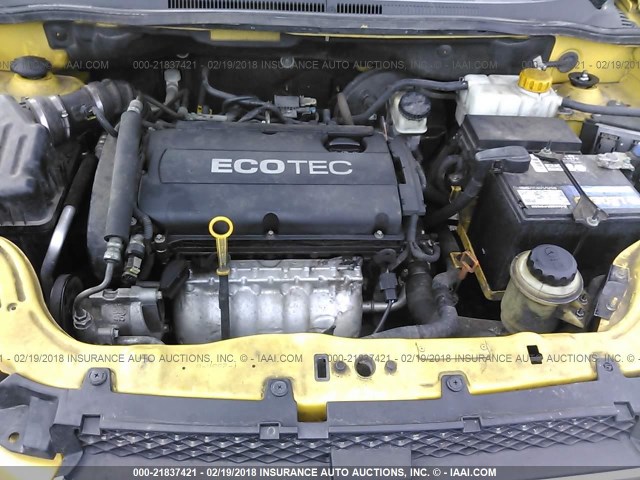 KL1TD56E59B319422 - 2009 CHEVROLET AVEO LS/LT YELLOW photo 10