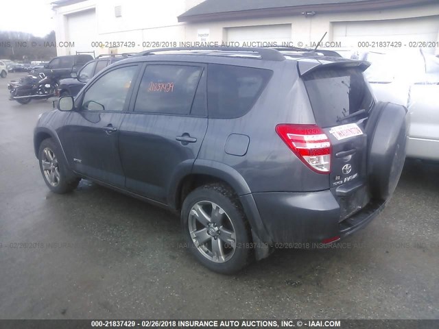 JTMRF4DV9AD031387 - 2010 TOYOTA RAV4 SPORT GRAY photo 3