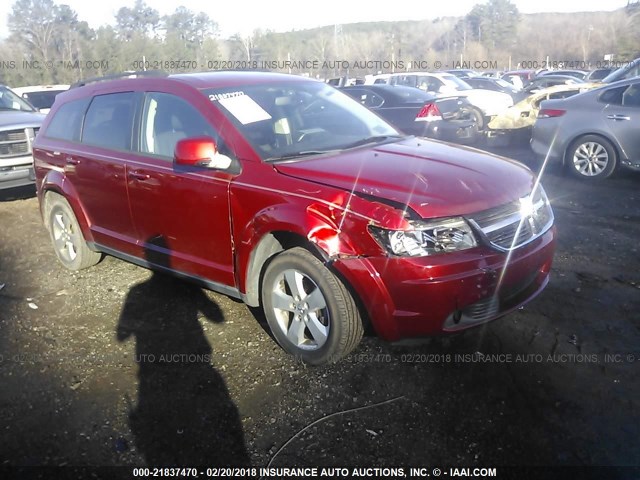 3D4PG5FVXAT149324 - 2010 DODGE JOURNEY SXT RED photo 1