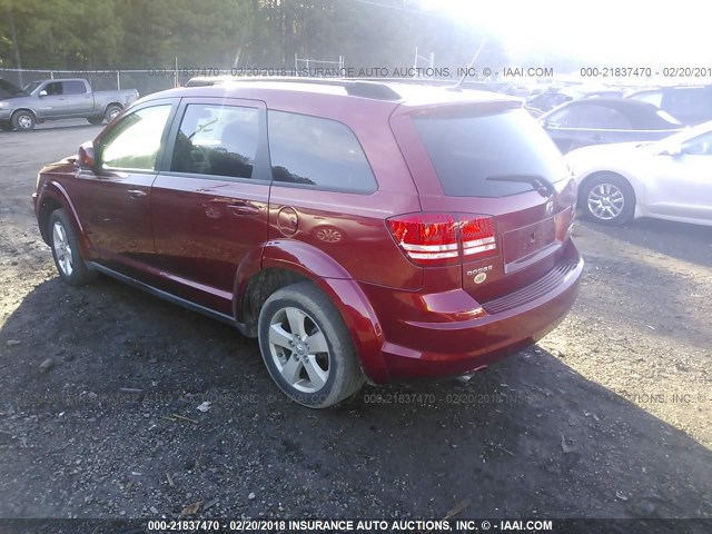 3D4PG5FVXAT149324 - 2010 DODGE JOURNEY SXT RED photo 3