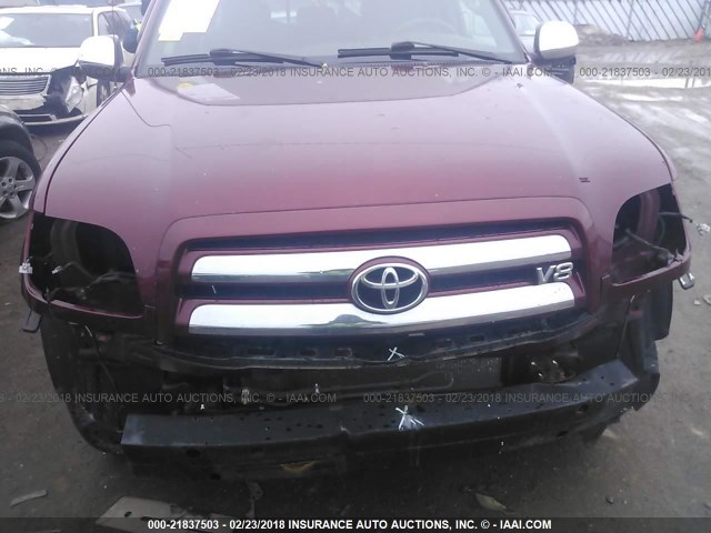 5TBBT44186S473864 - 2006 TOYOTA TUNDRA ACCESS CAB SR5 BURGUNDY photo 6