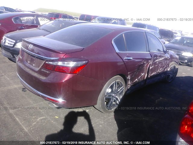 1HGCR2F56HA108423 - 2017 HONDA ACCORD SPORT 红色 照片 4